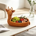 thumbnail image 4 of GOFLIC Faux Rattan Fruit Basket, Animal Shaped Storage Basket with Handle for Home Restaurant Shop, Christmas Party Gift Cute Rural Decor, 4 of 6