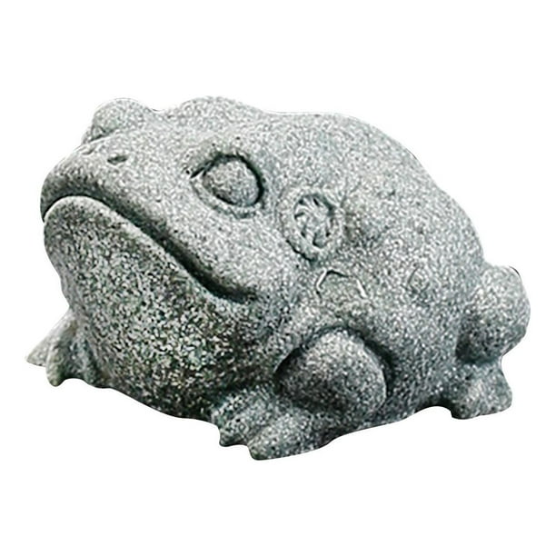 Garden Statue Animals Frog Figurine Art Gift Desktop Computer Decor 