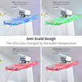 thumbnail image 2 of Grifo mezclador de lavabo JAMW cascada LED 3 colores cromado latón vidrio, 2 of 5