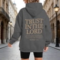 thumbnail image 2 of Bibifish Womens Hoodies Letter Graphic Hooded Sweatshirts Long Sleeve Loose Fit Casual Daily Outings Inspirational Stylish Pullover, 2 of 4
