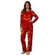 thumbnail image 5 of NIEWTR Halloween Pajamas for women Family Matching Pajamas Sleepwear Pjs Sets Long Sleeve Tops Matching Pajamas Pants Funny Jammies Print Comfort Sleepwear, 5 of 7