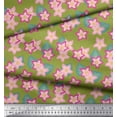 thumbnail image 3 of Soimoi Green Poly Georgette Fabric Leaves & Floral Decor Fabric Printed Yard 42 Inch Wide, 3 of 3