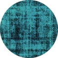 thumbnail image 1 of Ahgly Company Machine Washable Indoor Round Persian Turquoise Blue Bohemian Area Rugs, 8' Round, 1 of 4