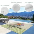 thumbnail image 3 of Watercolor Flowers Outdoor Rug 4x6 Ft - Reversible Patio Rug Outdoor Camping Rugs, Spring Floral Sage Green Stripes Check Indoor Outdoor Area Rugs, Non-Slip Outdoor Carpet Runner for Deck/Porch, 3 of 8