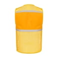 thumbnail image 2 of RUNQHUI Men Women Zipper High Visibility Reflective Safety Vest Construction Work Mesh Fabric Work Clothes Earthy Yellow 175, 2 of 5