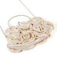 thumbnail image 3 of Sophisticated Rose Satins Evening Handbag for Prom and Dinners Elegant Metal Chain Strap Crossbody Bag Clutches Purse, 3 of 10