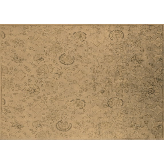 Ahgly Company Indoor Rectangle Oriental Brown Industrial Area Rugs, 2' x 5'