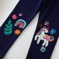 thumbnail image 4 of GYRATEDREAM 2-7 Years Toddler Girls Basic Cotton Legging Kids Fall And Winter Cartoon Print Stretch Leggings, 4 of 7
