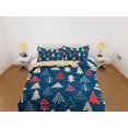 thumbnail image 2 of Juego de funda nórdica con estampado de árbol de navidad azul, ropa de cama de Navidad &, 2 of 4