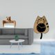 thumbnail image 2 of Soporte creativo para papel higiénico con forma de búho y gato, organizador de toallas, reloj de pared de dibujos animados, bonito dispensador, 2 of 8
