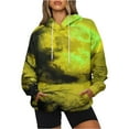 thumbnail image 7 of Womens Hooded Sweatshirt Color Blocking Plus Size Long Sleeve Drawstring Pullover Pocket Loose Hoodie Sports Tops, 7 of 7