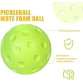 thumbnail image 6 of QenASHaing 2Pcs Quiet Pickleball Balls,Silent Foam Pickleballs for Indoor and Outdoor Practice,Noise Reducing Soft Pickleball Practice Balls with 40 Concave Holes, 6 of 7