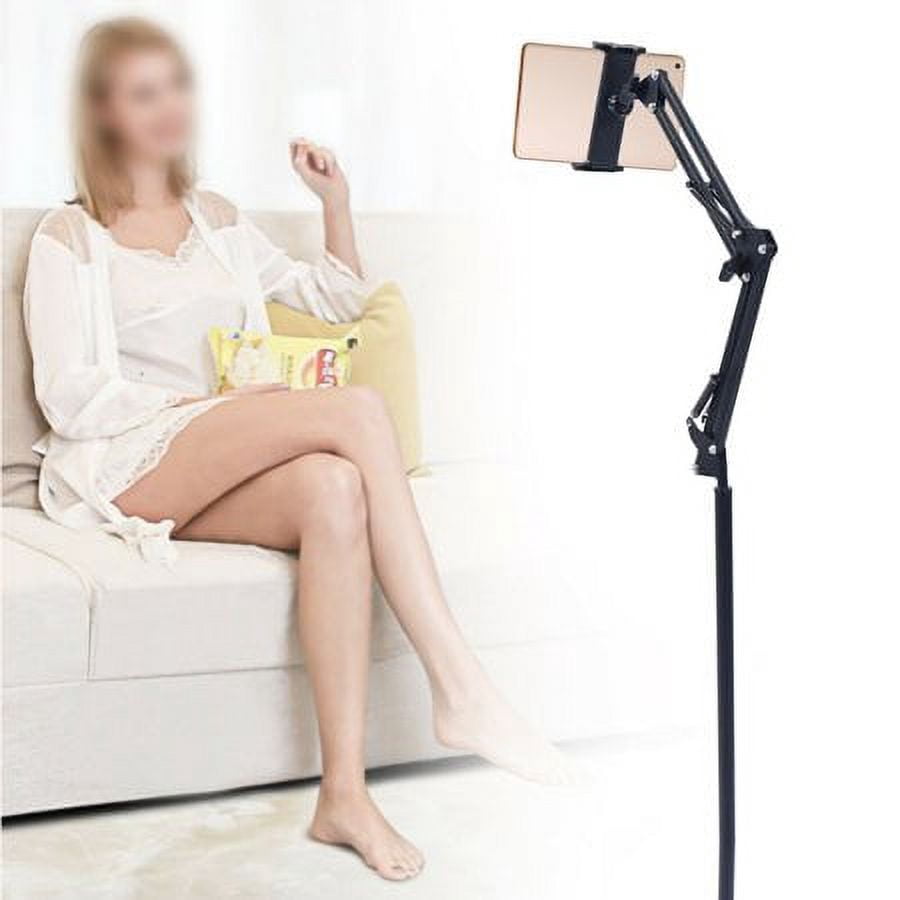 135cm 360° Rotation Phone Tablet Floor Stand Holder Adjustable Height Flexible