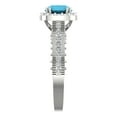 thumbnail image 3 of Halo Engagement Ring for Women - 2.37ct Simulated Turquoise in 14K White Gold Promise Ring, 3 of 6
