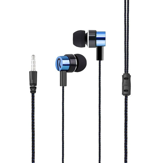 Wired In-Ear Headphones with Microphone 35mm Jack Compatible Android Smartphones Laptops MP3 Players Gaming Devices Walkman