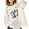 thumbnail image 2 of Camiseta retro con grafiti Y2K, camiseta de malla con estampado punk, deportiva, de manga corta, para hombres y mujeres, estilo hip-hop callejero, baloncesto, fitness, 2 of 5