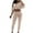 Khaki, variant on YUGYXL 2 Piece Outfits for Women Loose Fitted Cropped Sweatshirts Top Long Joggings Sets Casual Plus Size Tracksuit Khaki M