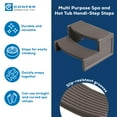 thumbnail image 3 of Confer Plastics Handi-Step Hot Tub Stairs for Spas, Deep Grey, 3 of 8