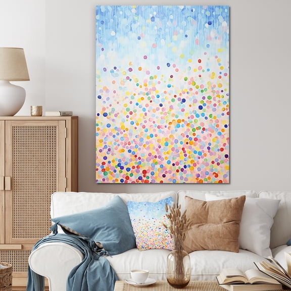 Designart "Rainbow Dots In Minimalist Style" Abstract Canvas Prints