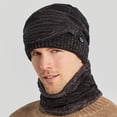 thumbnail image 6 of Dyfzdhu Men Winter Knitted Fleece Windproof Hat Scarf Mask Three-Piece Warm Black, 6 of 8