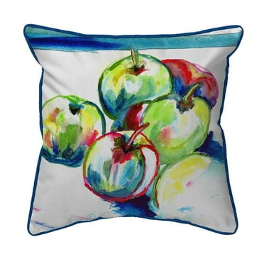 Betsy Drake  22 x 22 in. Green Apples Indoor & Outdoor Extra Large Pillow