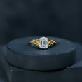 thumbnail image 6 of Rosec Jewels Moissanite Emerald Cut Engagement Ring with Celtic Knot - 6X8 mm Moissanite Solitaire Ring - D-VS1 Quality, 18K Yellow Gold, US 5.50, 6 of 9