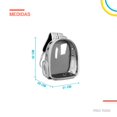 thumbnail image 2 of Mochila Backpack Domo Gato Perro Chico Bolsa Transportadora gris 31 cm x 29 cm x 24 cm Poli Pets PP-MTPGBK, 2 of 7