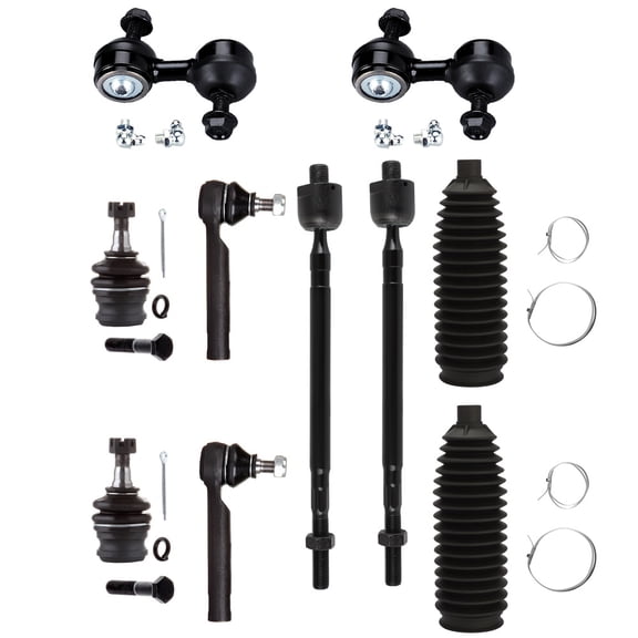 ECCPP - 10PCS Front Lower Ball Joint Sway Bar Link Outer Tie Rod End Inner Tie Rod Steering Boot Compatible Fit 2009-2013 For Subaru Forester Suspension Kit
