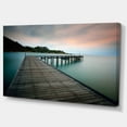 thumbnail image 2 of Pont en Bois dans la Mer Bleue - Impression sur Toile Moderne, 2 of 3