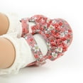 thumbnail image 4 of URMAGIC Baby Girl Shoes Soft Sole Floral Newborn Infant Mary Jane Flats Baptism Dresses Shoes 0-18 Months, 4 of 10