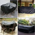 thumbnail image 5 of Funda para muebles de exterior, tela Oxford duradera con revestimiento de PVC, cordón ajustable en el dobladillo para protección contra el viento, fácil limpieza, protector impermeable para muebles, 5 of 5