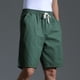 thumbnail image 4 of pstuiky Pantalones cortos casuales para hombre, Pantalones cortos casuales de algodón con cordón y cintura elástica para hombre Pantalones cortos para correr para hombre, 4 of 8