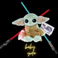 thumbnail image 3 of Galerie Baby Yoda Plush Stuffed Animal and Candy Canes,The Child Gift Set from Star Wars Mandalorian, Valentines Day Class Treats 2023, 8 Inch, 3 of 7