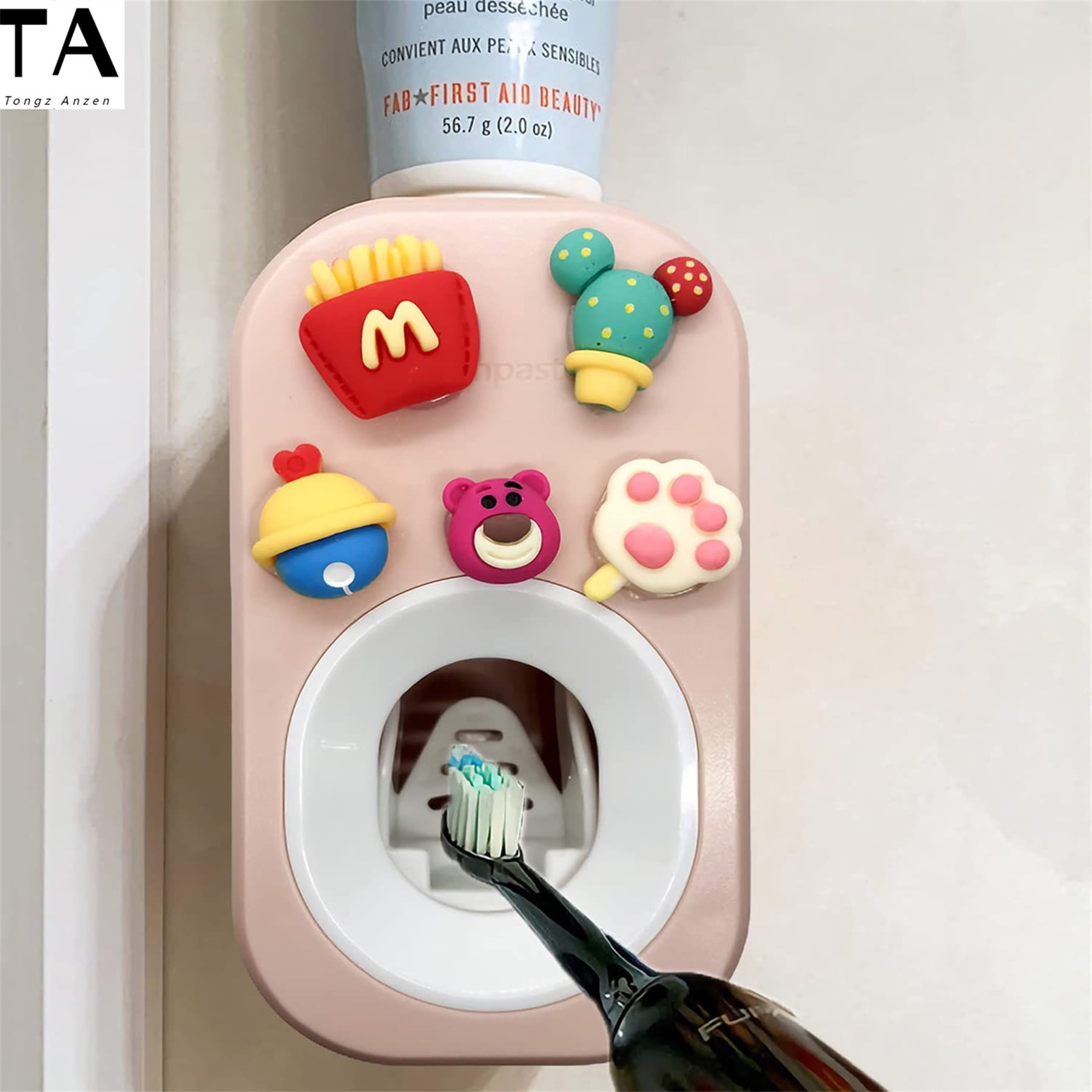 Bathroom wall mounted automatic toothpaste dispenser, toothpaste