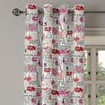 thumbnail image 2 of Ambesonne Paris Grommet Curtain, Newspaper Lipstick Kiss, 50" x 108", Charcoal Grey Multicolor, 2 of 6