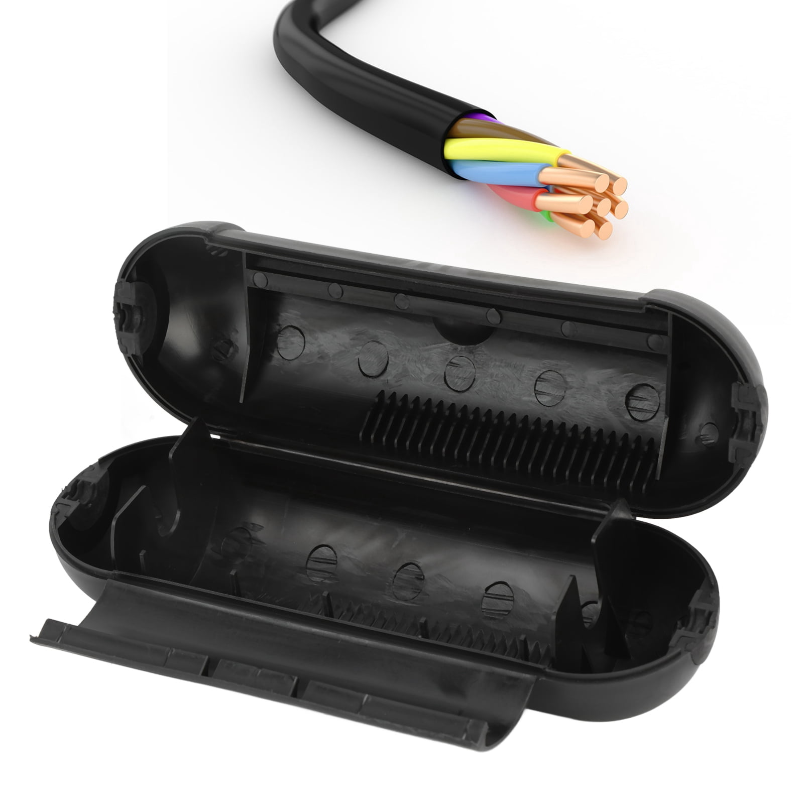 Extension Cord Protective Cover, Secure Sealing Capsule Design Adjsutable Compartment Junction Box Connector  For AWG16 For AWG14