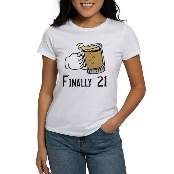 CafePress - Finally 21 Women's T Shirt - Women's Classic T-Shirt