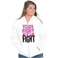 thumbnail image 3 of Breast Cancer Your Fight Is My Fight Zip Hoodie Sweatshirt Women Brisco Brands S, 3 of 6