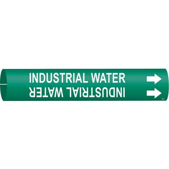 Brady Pipe Marker,Industrial Water,13/16in H 4088-A