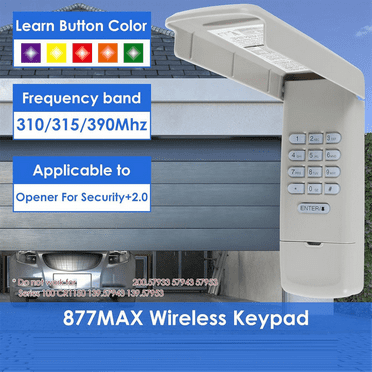 Garage Door Opener Keypad, Wireless Keypad Keyless Entry Compatible for 877MAX 377LM 977LM Wireless Keyless Keypad Safe