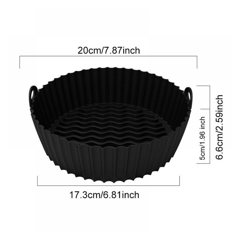 2 Pack Air Fryer Silicone Liners, 7.5 '' Reusable Air Fryer Silicone Pots  Bowl Basket Tray Accessories for COSORI Instant Vortex Ninja Chefman  Ultrean