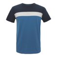 thumbnail image 1 of Playera George Talla G Manga Corta con 3 Bloques Azul Marino Blanco y Azul Teal, 1 of 4