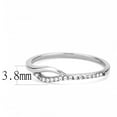 thumbnail image 2 of Luxe Jewelry Designs Women's Stainless Steel Channel Ring with AAA Grade Cubic Zirconia - Size 8, 2 of 4