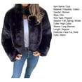 thumbnail image 7 of Women's Winter Jacket - Thick Faux Fur, High Collar, Solid Color, Luxury Style, Heat Retention Coat, 7 of 7