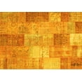 thumbnail image 1 of Ahgly Company Machine Washable Indoor Rectangle Patchwork Yellow Transitional Area Rugs, 7' x 9', 1 of 4