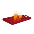 thumbnail image 3 of Pemberly Row Modern Serving Tray in Cranberry Red Wood Finish, 3 of 6