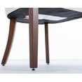 thumbnail image 5 of Set of 6 Wingback Upholstered Dining Chairs with Linen Fabric, Fabric Side Dining Room Chairs with Tufted Button, Living Room Chairs for Home Kitchen Dining Room Resturant (Beige), 5 of 9