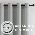 thumbnail image 3 of Turquoize Fantasdecor Non-See-Through Privacy Light Filtering Grommet Window Curtains 2 Panels for Living Room,52"X 95",Grey, 3 of 8