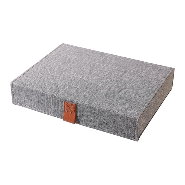 Organizador de gafas de sol, caja de almacenamiento para gafas para hombres y mujeres, ligero y multiusos Tela Oxford gris