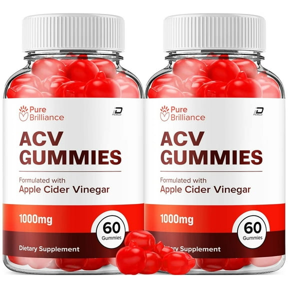 (2 Pack) Pure Brilliance Keto ACV Gummies Supplement – PureBrilliance   ACV Gummies Apple Cider Vinegar 1000MG, Pure Brilliance Keto Gummies Reviews, Vitamin B12 (120 Gummies)